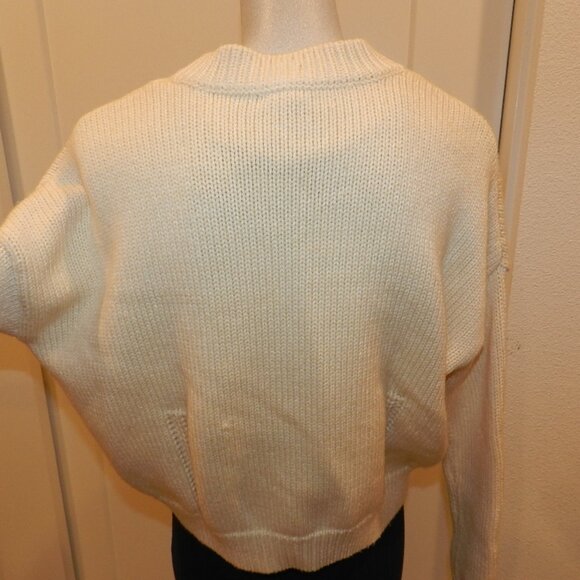 Demylee New York Peyton Wool Cotton Blend Knit Ivory Cream Cardigan Sweater XS - Picture 7 of 15